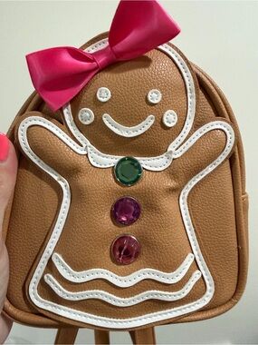 Bath and Body Works Gingerbread Mini Backpack with Pink Bow